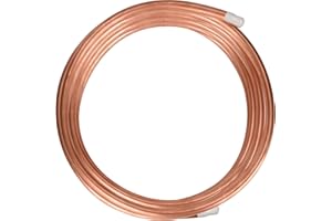 XSKLBZA Copper Tubing 1/4" OD x 3/16" ID x 25 Ft - 1/32" Wall Thickness, 99.9% C12200 Refrigeration ACR Seamless Round TP2 Pure Soft Coil Copper Tubing for Propane HVAC System Refrigerator Industry DIY