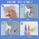 WLLHYF Suction Cup Hook Heavy-Duty Clear 2 Pack 11 lb 5 kg view 4