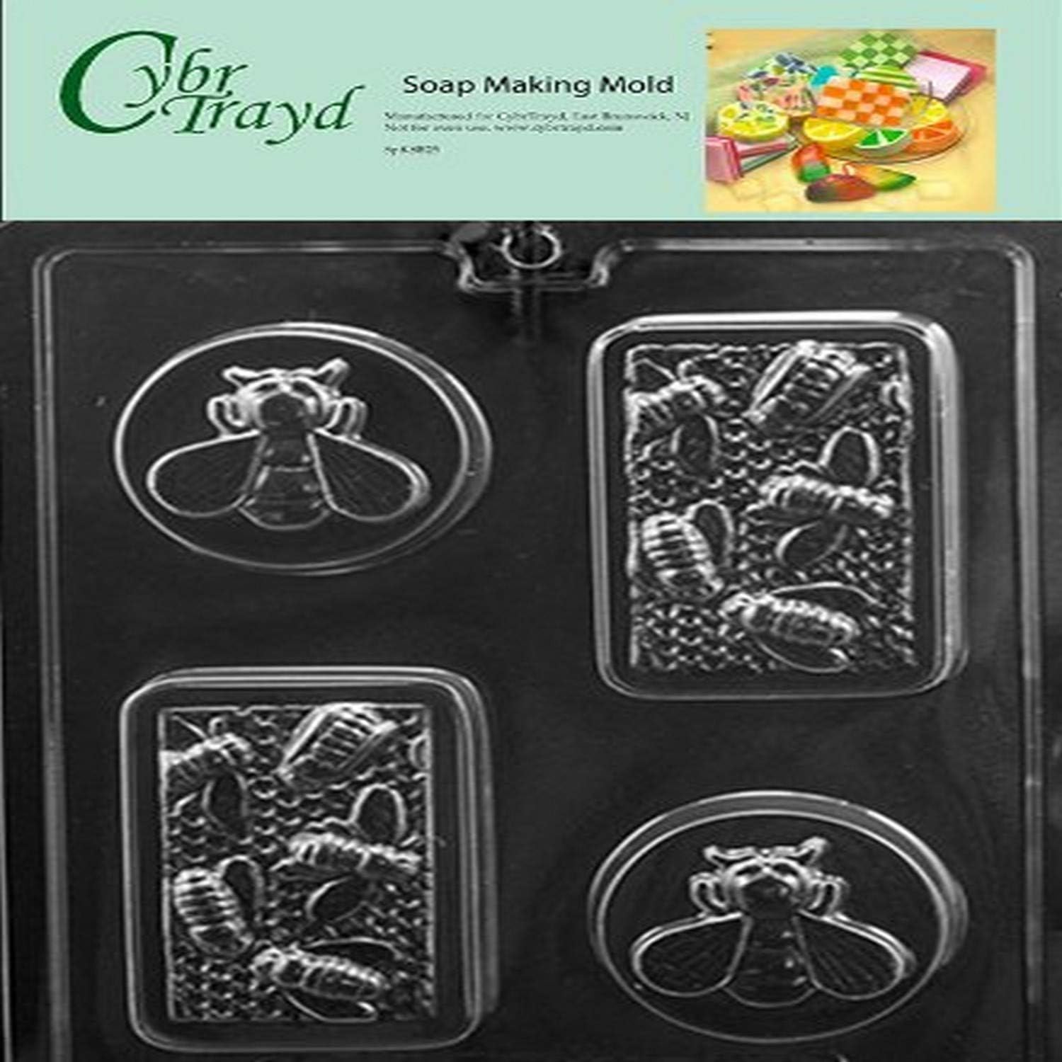 CybrTrayd A150sp Honey Bee and Comb Soap Mold with Instructions