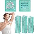 BUAEL 50 pieces of antiperspirant deodorant wipes and body wipes individually wrap underarm underarm sweating and travel to clean skin for female male teenagers (50)