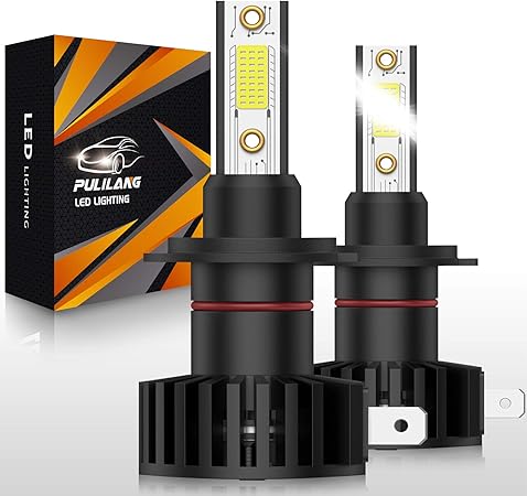 Amazon Pulilang H7 Ledヘッドライト 車用 60w 100lm 6500k 12v 24v車対応 ハイブリッド車 Ev車対応 純正ハロゲンサイズ 光軸調整フリー 車検対応 高速回転冷却ファン付け 放熱性抜群 静音 瞬間起動 2個セット Ledバルブ 車 バイク