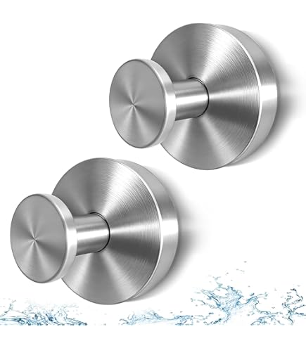 6-Pack Suction Cup Hooks – No-Drill, Stainless Steel & Silicone, Strong Vacuum For Shower, Glass, Tiles, Mirrors (Holds Towels, Robes, Loofahs)