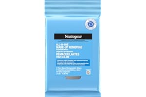 Neutrogena All-in-One Makeup Removing Cleansing Wipes, Eye Makeup Remover, Biodegradable Facial Wipes, 7 Count, Travel Pack
