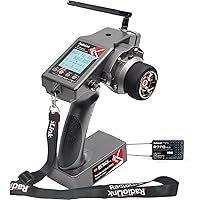 Radiolink RC6GS V3 7 Channels 2.4Ghz RC Transmitter and Receiver R7FG, Gyro Voltage Telemetry Waterproof RX, 30 Models Storag