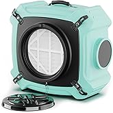 ALORAIR PureAiro HEPA Max 770 industrial Air Scrubber, 3-Stage Filtration System, GFCI Outlet, Negative Air Scrubber Water Damage Restoration Interior Decoration, Green
