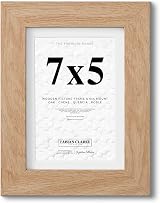 Fabian Clarke London 7x5 Modern Oak Photo Frame with White Mount 6x4