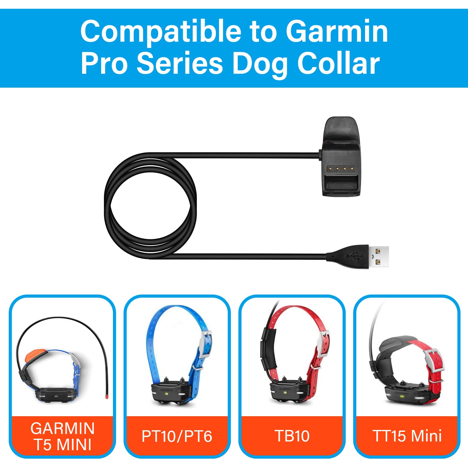 Charging Clip Charger for Garmin TT15Mini T5Mini TB10 PT10 PT6 for Garmin Sport PRO Collar Shock Dog E Collar (1)