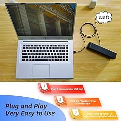 [Upgraded] USB Computer /Laptop Speaker with Stereo