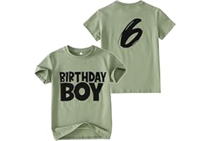 AG AGUU Birthday Boy Shirts 1-10 Years Old Birthday T-Shirt Kids Toddler Baby Boys Birthday Tees Party Outfits Tops