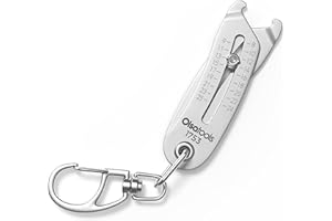 Olsa Tools Bolt Size Finder Keychain - Precision with Accurate Metric (8-25mm) and SAE (5/16 to 1") Measurements - Bolt Gauge - Dual-Sided - Portable Design - Gifts For Mechanics - Part: 1753