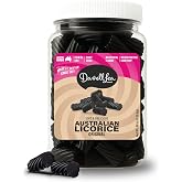 Darrell Lea Bulk Australian Licorice, Non-GMO, No Palm Oil, No High Fructose Corn Syrup, Soft &amp; Chewy Licorice Candy, Made in Australia (3 Pound Bulk Tub, Original)