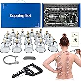 DEFUNX Cupping Set, 19 Cups Cupping Kit for Massage Therapy, Cupping Therapy Set with Pump for Back Massage, Pain Relief, Physical Therapy