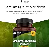 New Leaf Ashwagandha KSM 66 1200mg Vegan Tablets 180 6 Month Supply view 5