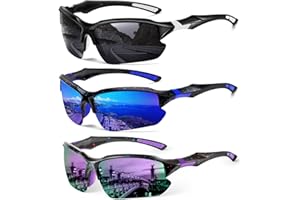 DioKiw Sports Polarized Sunglasses for Men Cycling Running Fishing UV Protection Sun Glasses Lightweight Half Frame Goggles