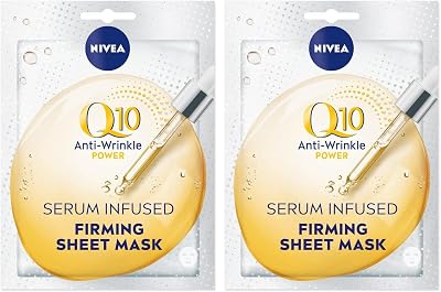 NIVEA Q10 Power Anti-Wrinkle Sheet Mask 2 Pack Coenzyme Q10