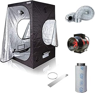 Box Set Zelt mit Abluft Growbox Growzelt 120cm 187cbm/h Rohrventilator AKF Grow