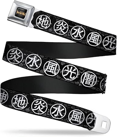 buckle down kanji black web belt