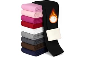 Aikuco Girls Fleece Lined Leggings Kids & Toddlers | Warm Thermal Winter Pants for Girls | 2-16 Years