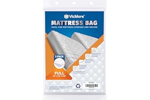 VICMORE 2-Pack Plastic Mattress Moving & Storage Bags for Full/Double Mattresses - 54" x 96" x 14" Covers for Bed Protection