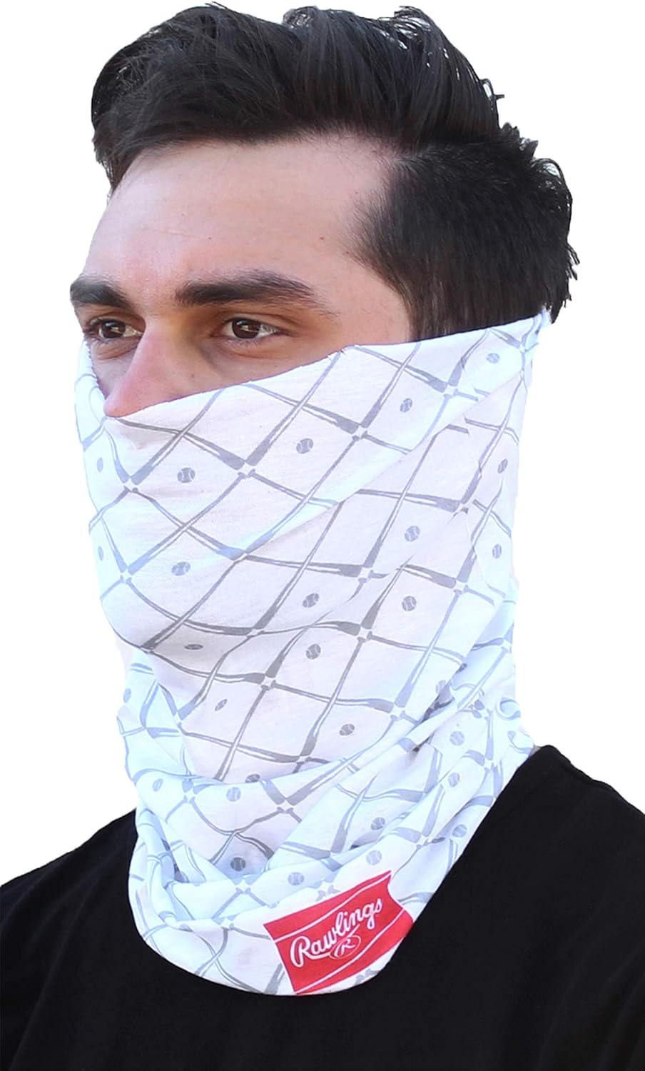 Rawlings Multi-Functional Face, Neck and Head Gaiter - White Baseball Stitched : Sports & Outdoors
