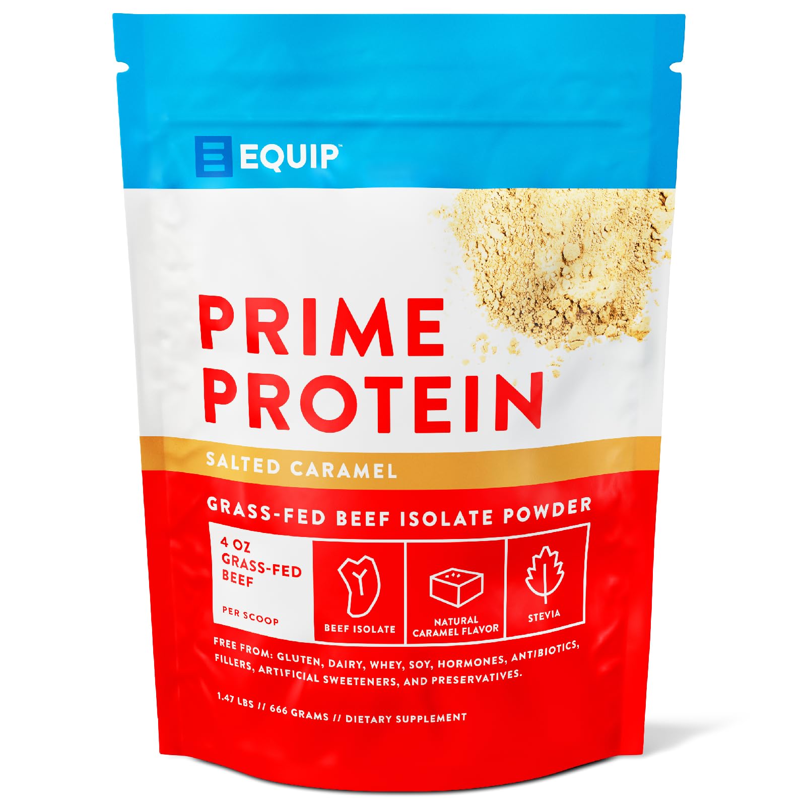 Equip Foods Prime Protein Powder Vanilla & Prime Protein Powder Salted Caramel