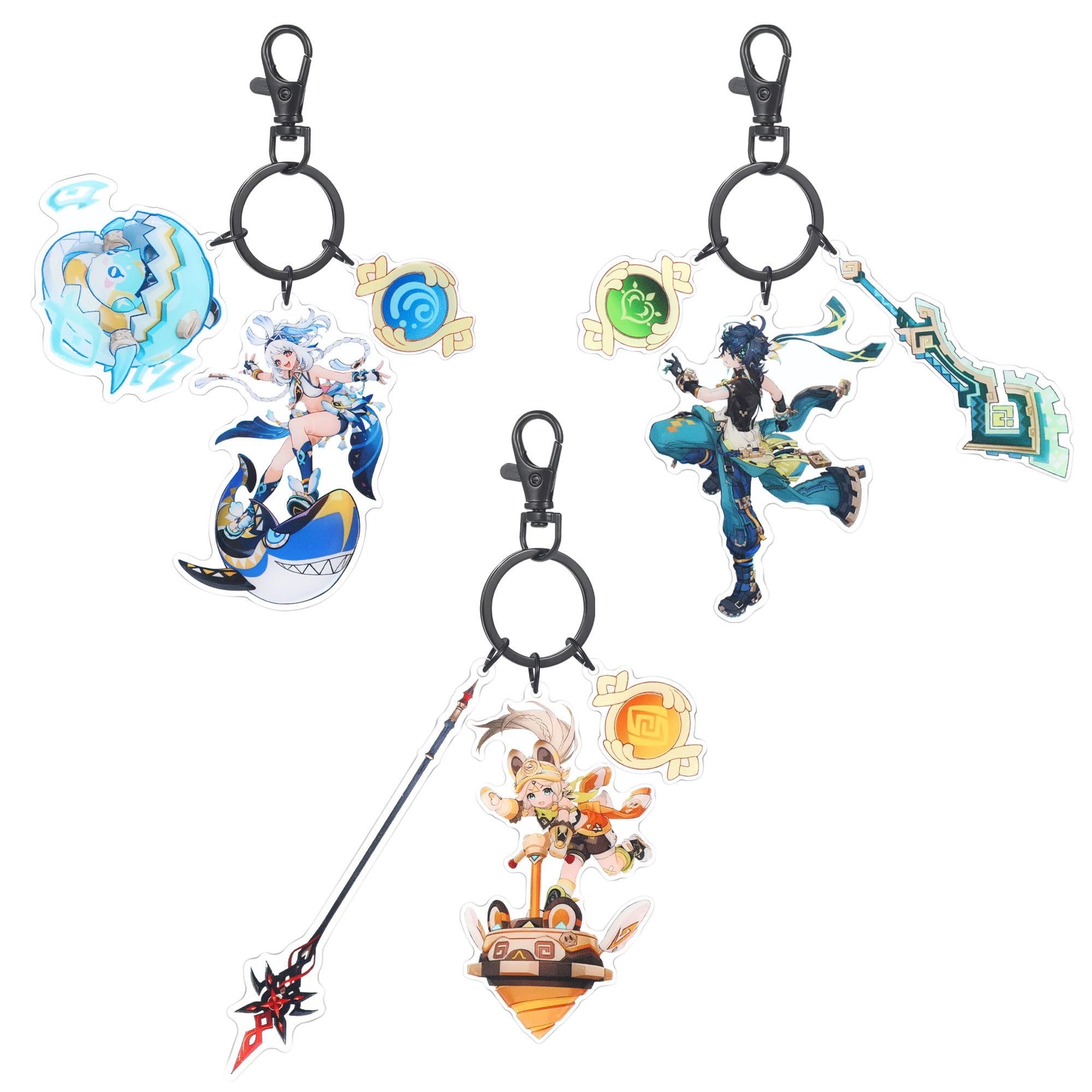 UTIEHD GI Character keychain set, 3pcs Acrylic