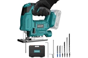 CAMXTOOL Jigsaw, Cordless Jig Saw Tool for Makita 18V Battery, Varible Speed, with LED Light, 0°-45° Bevel Cuts, 3-Position Orbital Jigsaw for Wood/PVC/Metal Cutting (Tool Only)