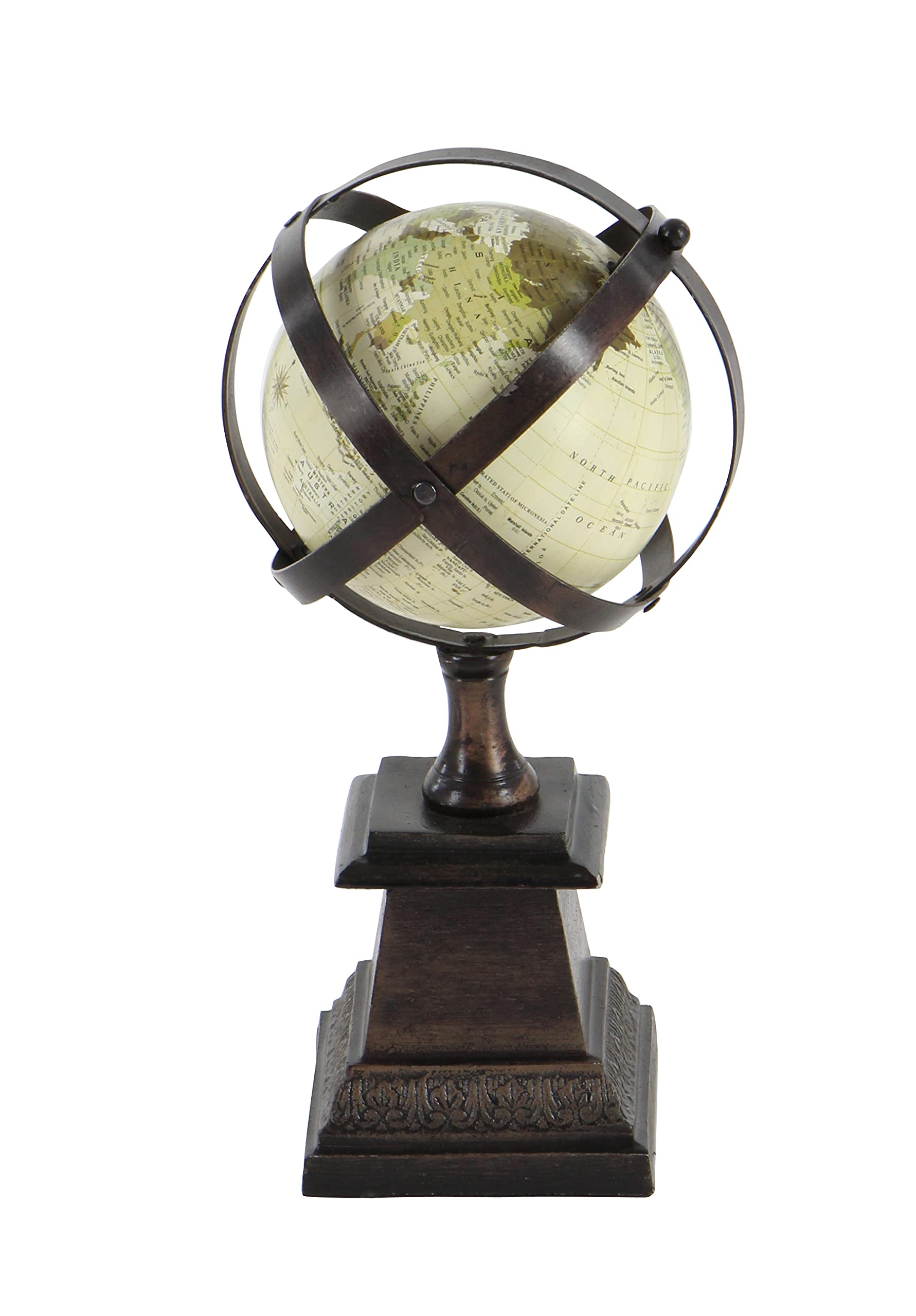 Deco 79 Aluminum Metal Globe, 7