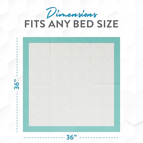INSPIRE EXTRA LARGE SUPER ABSORBENT DISPOSABLE BED PADS FOR CHRONIC INCONTINENCE ULTRA THICK AND ABSORBENT BED PADS DISPOSABLE ADULT | PEE PADS FOR ADULTS (36″ X 36″ PACK OF 50)
