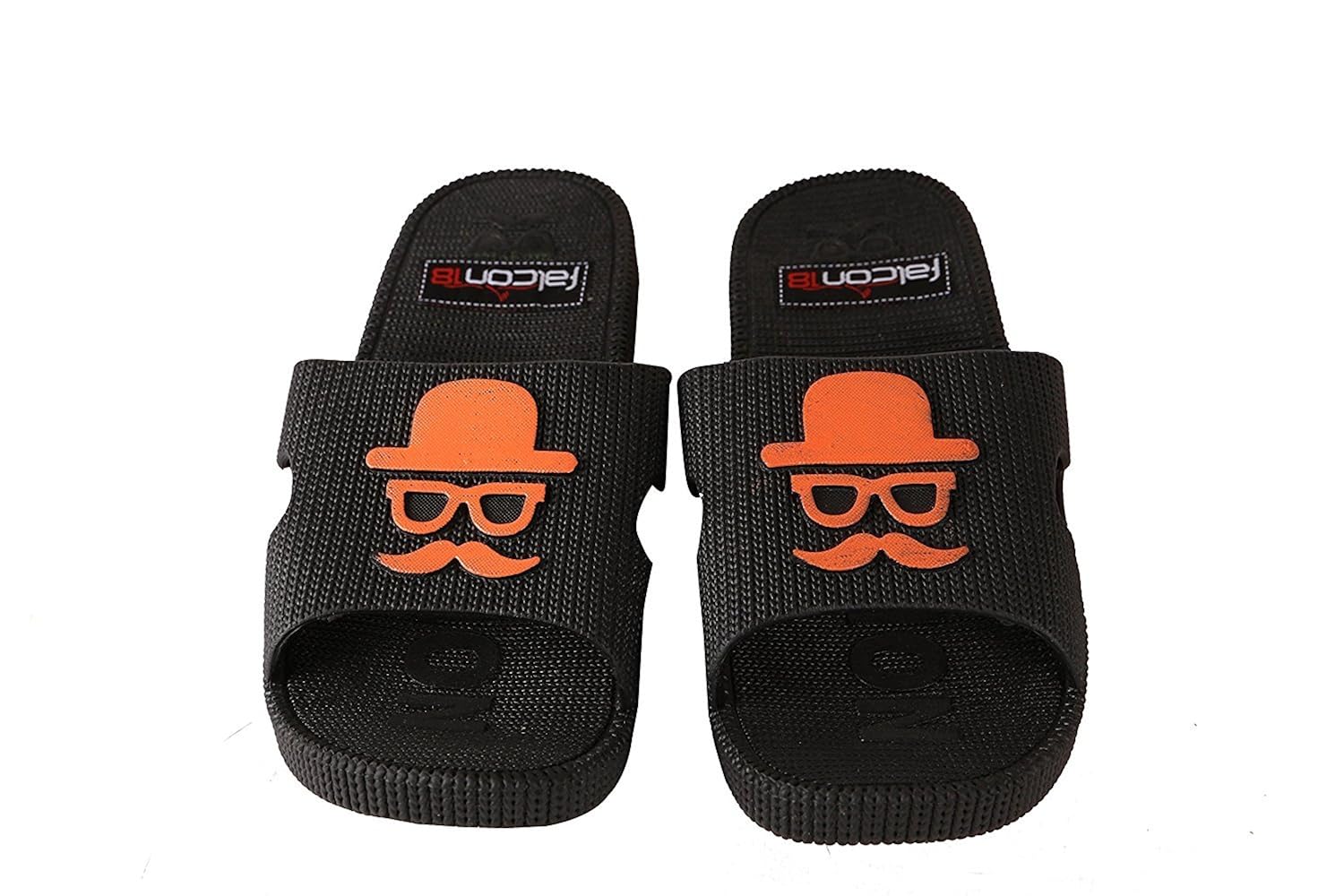 falcon18 women's premium quality stylish and designer moustache flipflops and slide slippers