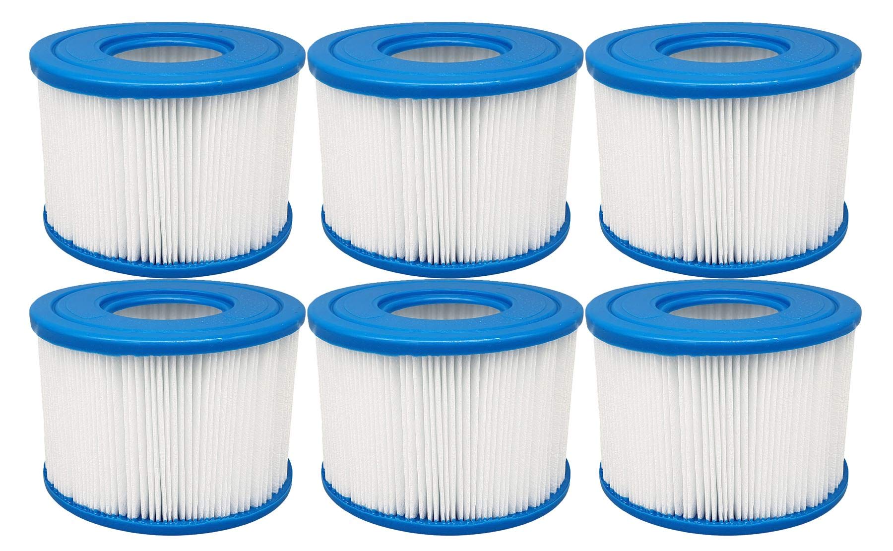 AquaHouse Size VI Filter Cartridge compatible with Lay-Z-Spa hot tub Bestway Flowclear filter pumps (6 Pack)