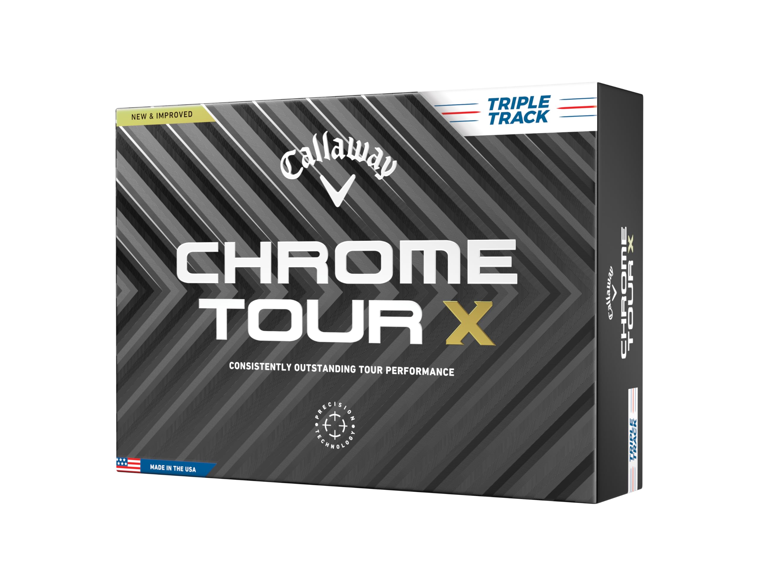キャロウェイ(Callaway) ゴルフボール CHROME TOUR X 24 TRIPLE TRACK 1ダース(12個入り) 4ピース構造 トリプル・トラック ホワイト商品画像