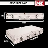 M.Y Texas Holdem Poker Set 300 Piece Aluminium Case 11.5g Chips 2 Decks view 5