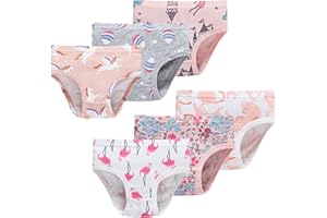 Naivete Girls Underwear Little Kids Cotton Breathable Comfort Briefs Children Panties (Pack of 6)