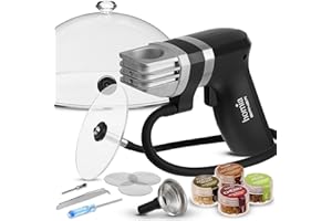 HOMIA Cocktail Smoker Kit - Whiskey Smoker Kit - Smoke Infuser Birner PRO - Extended Kit, 12 PCS, with Accessories and Wood Chips - Cold Smoke for Food and Drinks - Gift for Men