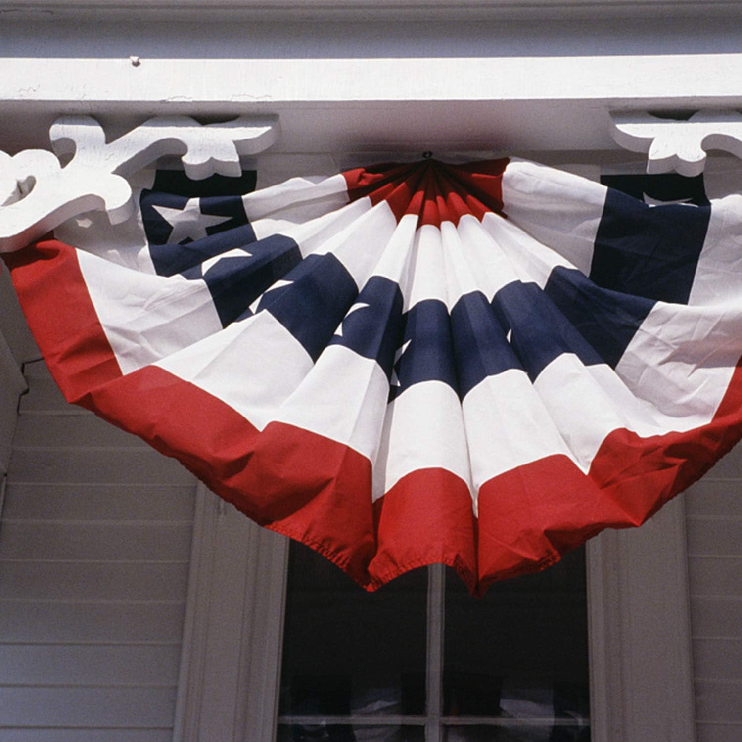PINCHUANG 1.5x3Ft USA Patriotic Pleated Fan Flag - Image 4