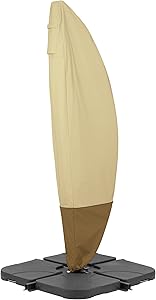 Classic Accessories Veranda Water-Resistant 13 Foot Offset Banana Frame Patio Umbrella Cover