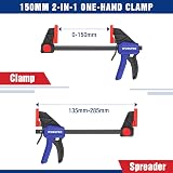 WORKPRO Ratchet Bar Clamp Set 150mm Jaw 285mm Spread 68kg 2-Pack view 3