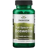 Swanson Double Strength Boswellia - Ayurvedic Herb for Joint Flexibility & Mobility Support - Boswellia Serrata Resin - (60 Capsules, 800mg Each)