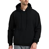 MrGentel Mens Fleece Lined Hoodie Casual Oversized Pullover Sweatshirts Midweight Fashion Long Sleeve Hooded Sweatshirt