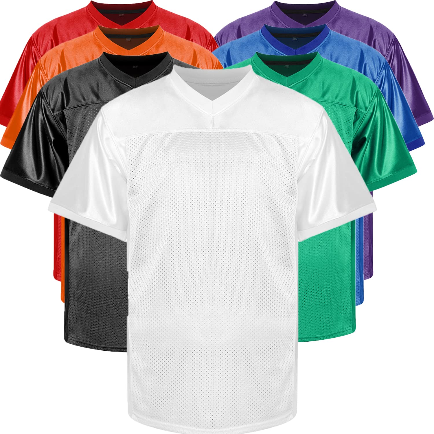 Blank Football Jerseys Mesh Athletic Football Shirt