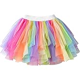 DXTON Girls Skirt Tutu for Toddler Party Multicoloured Tulle Outfits for 3-10 Years