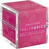 TableTopics Gratitude Conversation Cards for Family & Friends, 135 Heartfelt Questions for Connection at Dinnertime, Game Night, Parties
