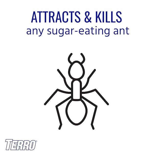 TERRO T1804SR OUTDOOR READY-TO-USE LIQUID ANT BAIT KILLER AND TRAP – KILLS COMMON HOUSEHOLD ANTS – 8 BAIT STATIONS