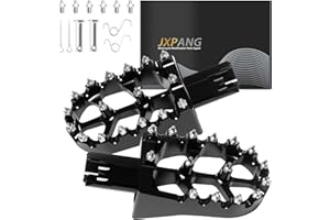 JXPANG Dirt Bike Foot Pegs, CNC Anti-Slip Foot Pedals For 50cc 70cc 80cc 90cc-125cc XR50 XR70 XR110 CRF50 CRF70 CRF110 SSR CT200U KAYO SDG Apollo RFZ Pit Bike Mini Bike Foot Pegs Footrest (Black)