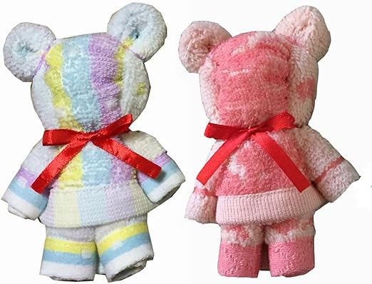 Amazon Minimumkobe ミニマム神戸 タオル ハンドタオル ハンカチ 2個 セット 柄おまかせ プチギフト 結婚式 敬老 イベント 誕生日 可愛い お返し くま 2個セット パステルカラー タオルセット ホーム キッチン オンライン通販