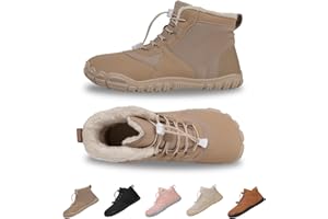 SIOSNETA Winter Hike Barefoot Boots,Warm Zero Drop Snow Boot Slip On Barefoot Footwear - Minimalist Warm zero Drop, Non-Slip Snow Boots, Wide Fit Barefoot Boots for Women & Men