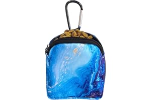 TIHGJHY Dog Treat Pouch,Treat Pouches for Pet Training,Portable Snack Reward Dog Food Dispenser for Traveling or Outdoor Use，Blue Marble