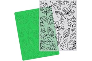 ON-AIRSTORE 3D Fall Leaves Plastic Embossing Folders for Card Making Thanksgiving Leaves Background Plastic Templates Tools for Photo Album Card Paper DIY Scrapbooking Handmade Template Molds Art Craft Supplies