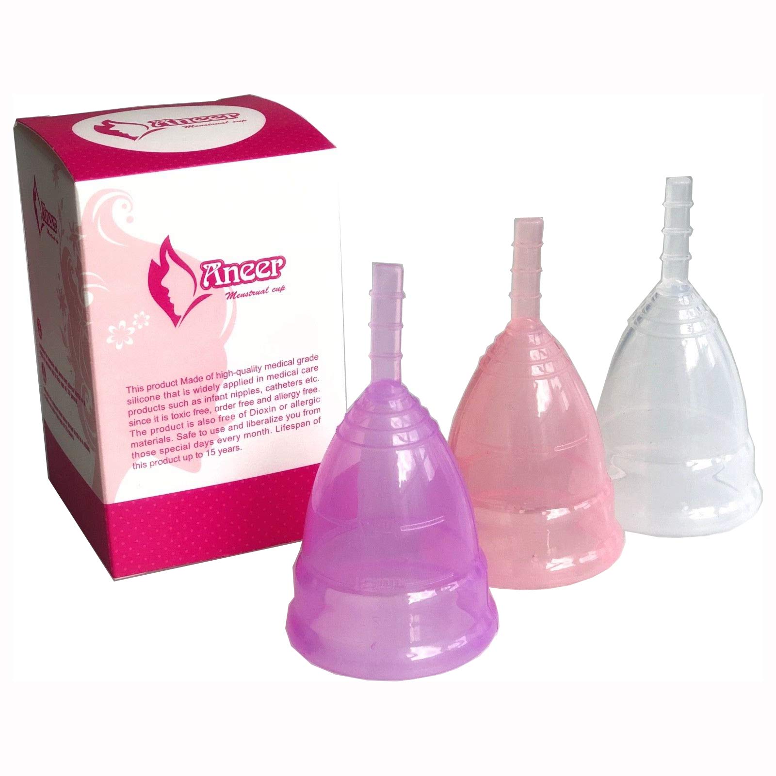 DISAAR BEAUTY Menstrual Cup Periods Kit Alternative to Tampons, Sanitary Napkins for Feminine Hygiene Get Blossom Cups for Menstrual Cycle- Pre Childbirth S Sizeï¼ˆSet of 2ϼ‰ (S Size)